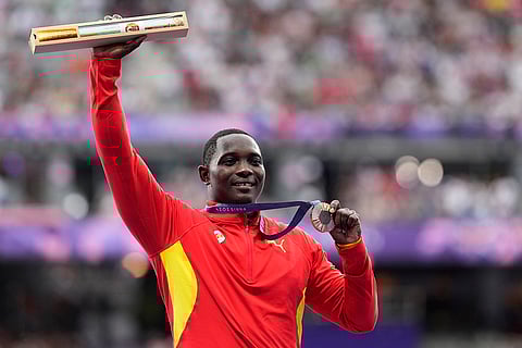 Men's javelin bronze medalist, Anderson Peters, of Grenada